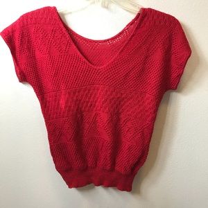 Red knitted T-shirt
